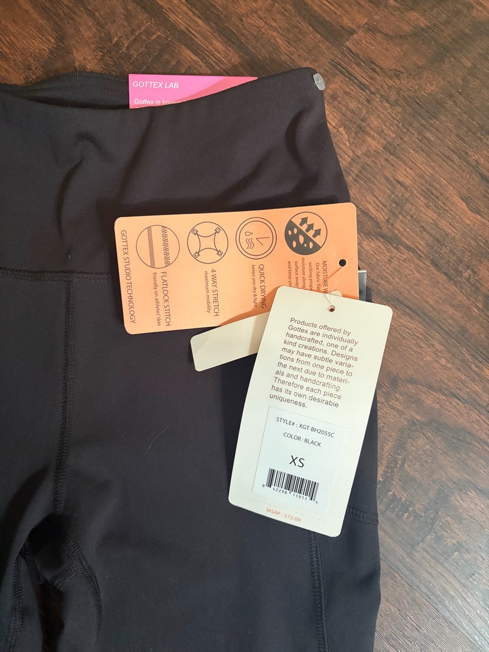 NWT XS Gottex leggings with pockets - Picture 2 of 5